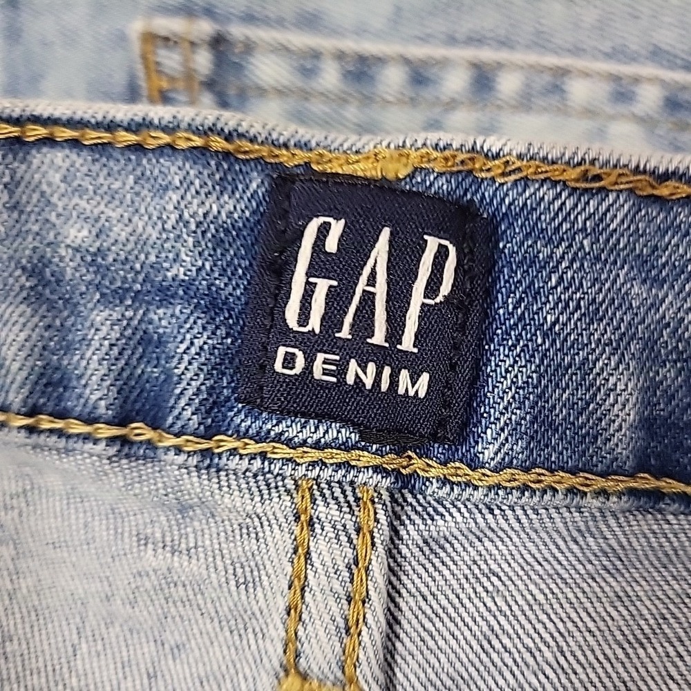 Gap Cut-Offs Jean Shorts Womens Sz 31 Distressed Stretch Denim 5" Retro - Picture 9 of 12